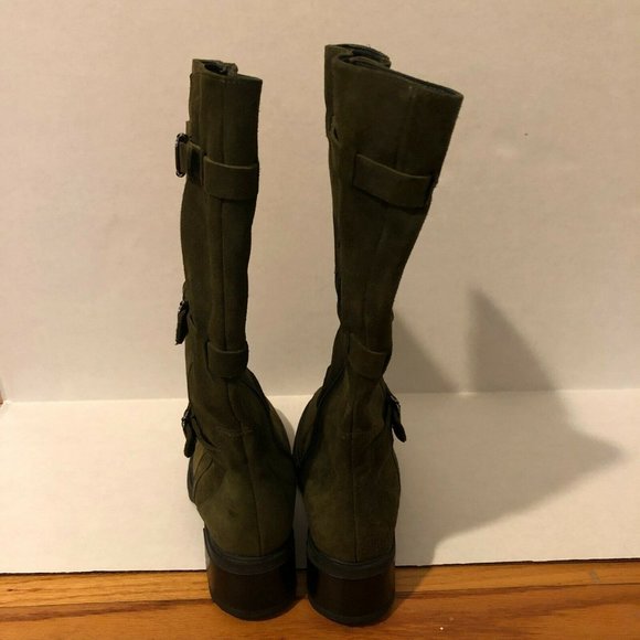 Aquatalia Olive Green Suede Boots - Picture 5 of 8